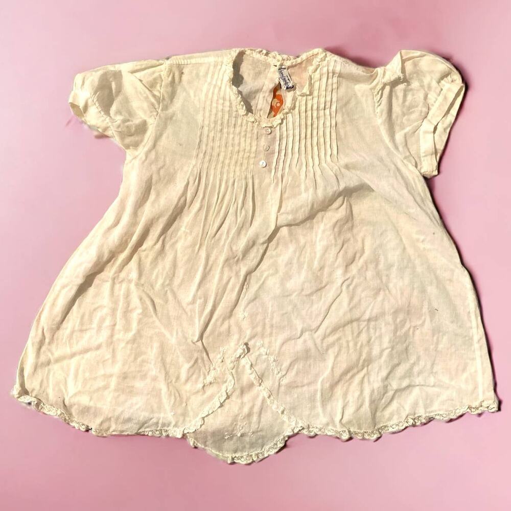 My Vintage Off White Ivory Baby Dress-Christening Gown 1950s!
